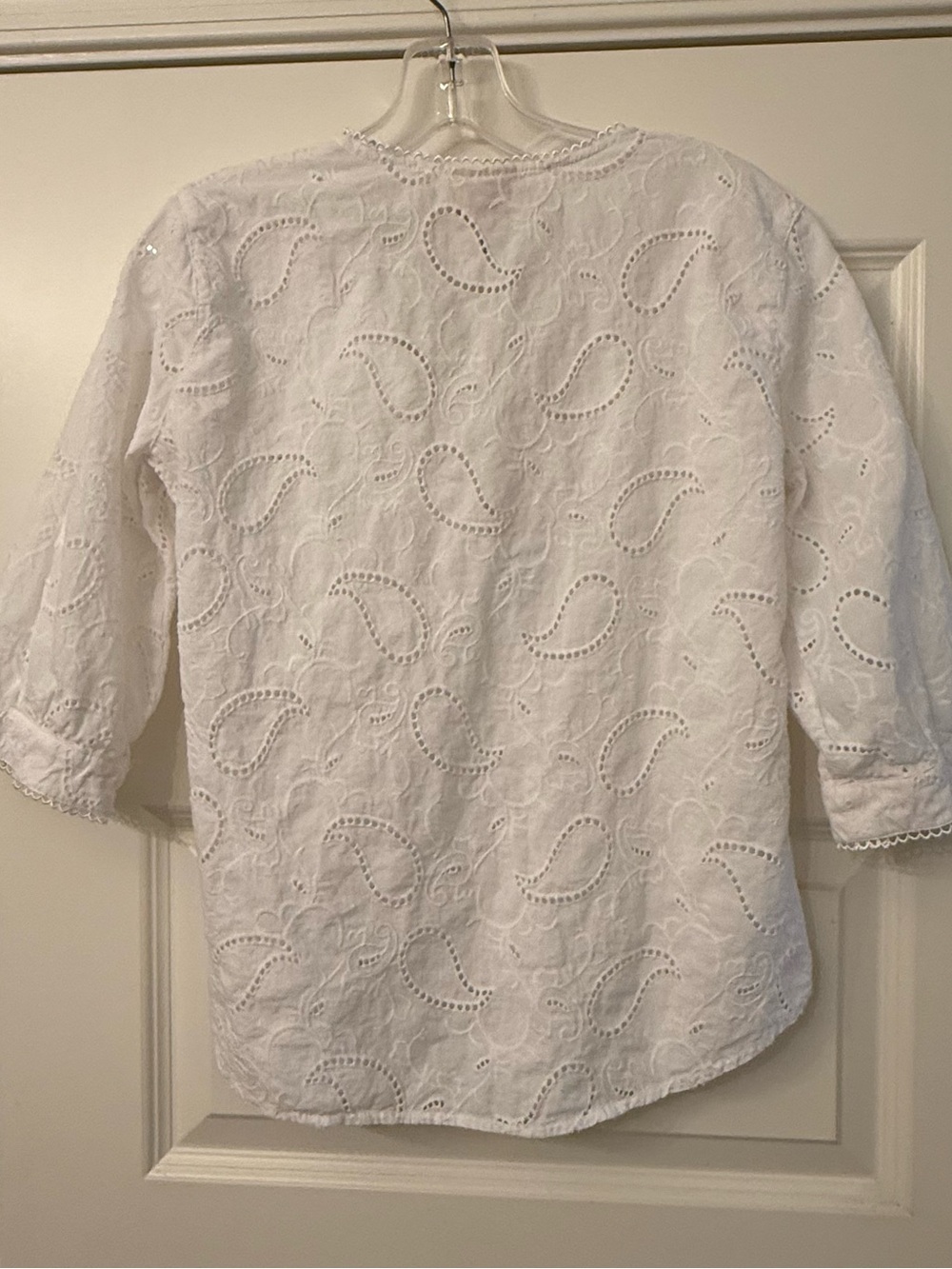 Ruby Rd. White Eyelet Blouse - Picture 2 of 3